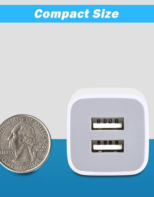 Load image into Gallery viewer, USB Wall Charger,4-Pack 2.1A Dual Port USB Cube Power Adapter Wall Charger Plug Charging Block Cube for Phone 8/7/6 Plus/X, Pad, Samsung Galaxy S5 S6 S7 Edge,Lg, Android (White)
