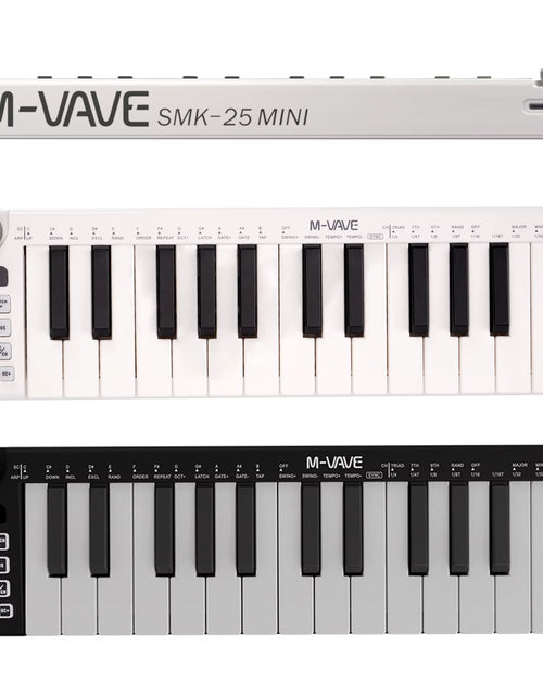 Load image into Gallery viewer, Smk-25Mini MIDI Keyboard Rechargeable 25-Key MIDI Control Keyboard Instrument Mini Portable USB Keyboard MIDI Controller
