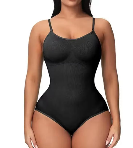 1 Piece Solid Seamless Brief Shaping Shapewear Bodysuit, Tummy Control Butt Lifting Slimmer Body Shaper, Women'S Underwear