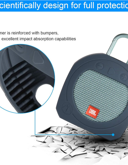 Load image into Gallery viewer, Protective Silicone Stand up Carrying Case for JBL Clip 3 Waterproof Portable Speaker(Blue)
